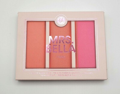 BH Cosmetics Mrs. Bella ROSY 3 Shade Blush Palette NIB