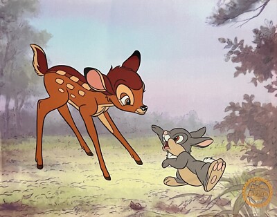 Disney BAMBI & THUMPER Limited Edition Sericel Animation Art