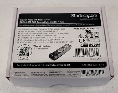 New StarTechcom  GLC-LX-SM-RGD Transceiver.