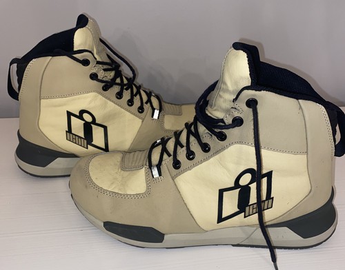 ICON Tarmac Waterproof Motorcycle Boots-Sand Color Size 9.5. Light Ware 34031075