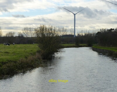 Photo 6x4 River Wreake and wind turbine Cossington Nicknamed 'Windy& c2013
