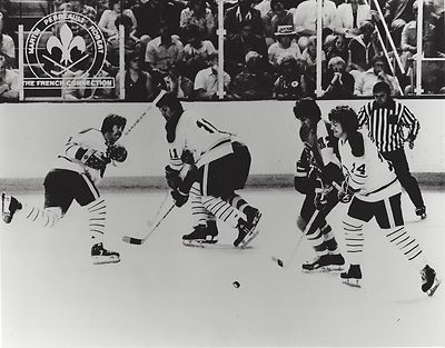THE FRENCH CONNECTION 8X10 PHOTO HOCKEY BUFFALO SABRES BLACK & WHITE NHL PICTURE