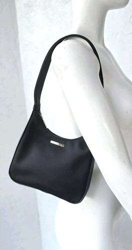 Vintage Nine West Y2K Small Black Nylon Hobo Shoulder Bag | eBay