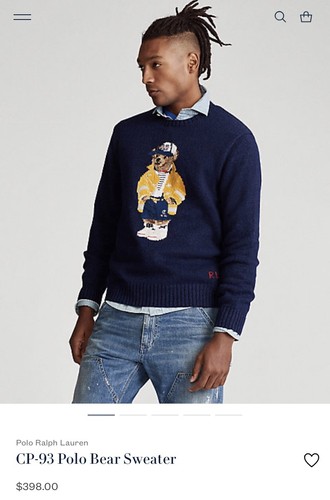 【美品】ラルフローレン　ビッグポロ　ポロベア93 ビンテージ AUTH.POLO RALPH LAUREN MEN'S CP-93 SAILING POLO BEAR NAVY