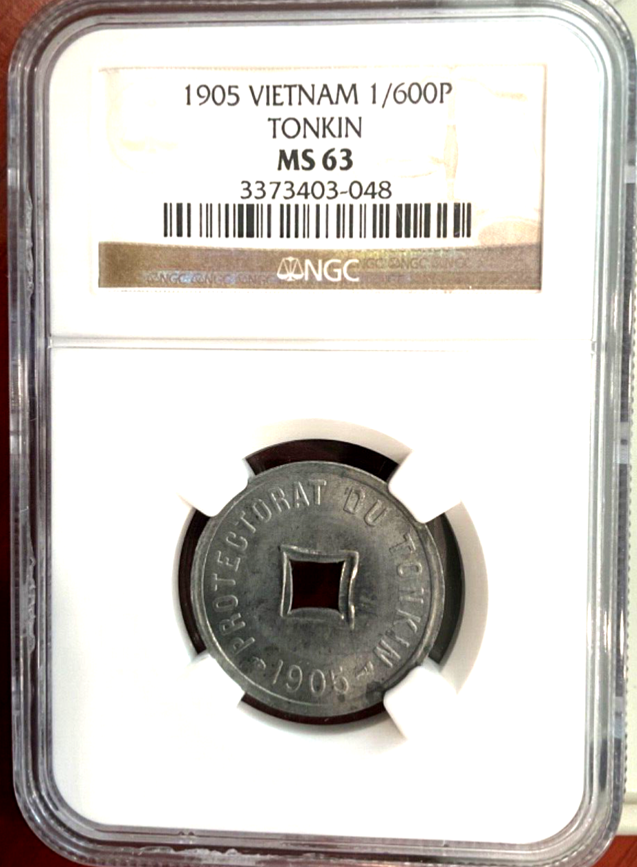 ベトナム トンキン 1905年 1/600ピアストル 1905 Vietnam Tonkin 1/600 Piastre, NGC MS 63, 048 | eBay