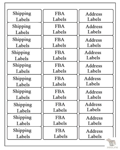 1" x 2 5/8" Address Mailing Labels Sheet FBA SKU Labels 30/sheet 30 UP Adhesive