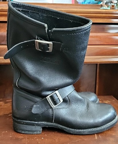 Xelement Men's Size 11M? Black Leather Engineer Motorcycle Biker Boots (LU1440)