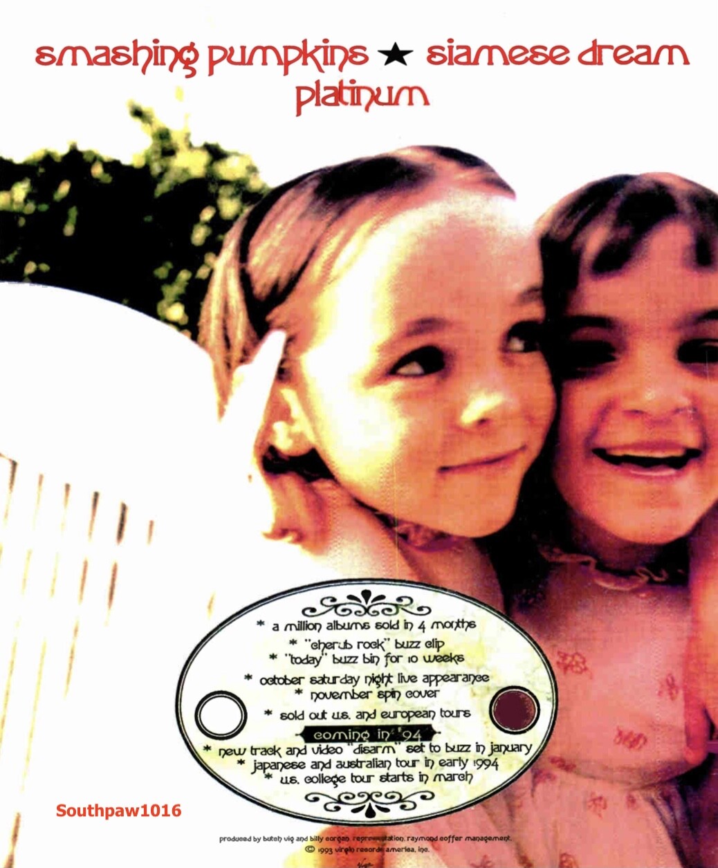 smashing pumpkins siamese dream 1993年オリジ Smashing Pumpkins – Siamese Dream – CD (Capitol Jax, Album