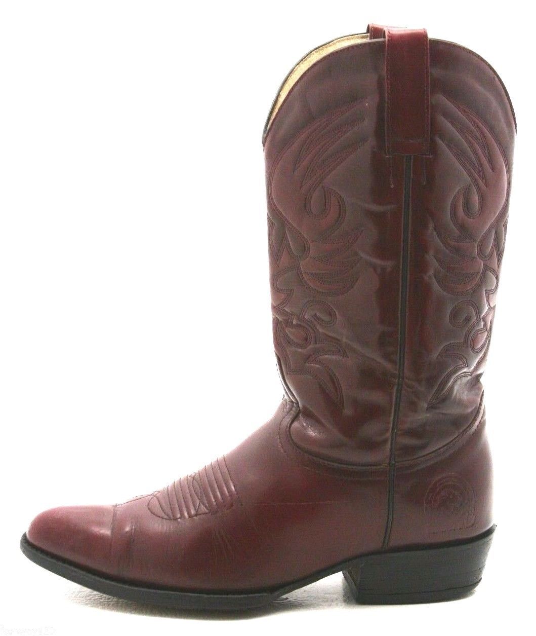 Botas de vaquero occidentales de cuero patentado para hombre
