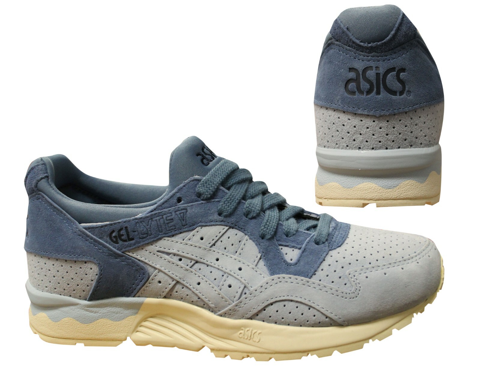 asics lyte trainers with suede detail