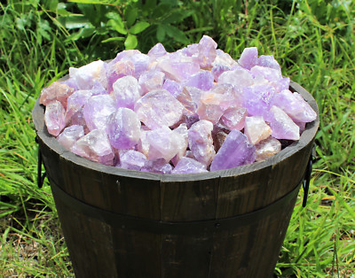 1/2 lb Bulk Lot Rough Natural Amethyst In Box, Natural Premium Grade Rocks 8 oz