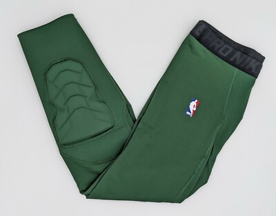 Nike Tights Mens Size 2XLT Green NBA Hyperstrong Padded 3/4 Bucks Celtics Sonics