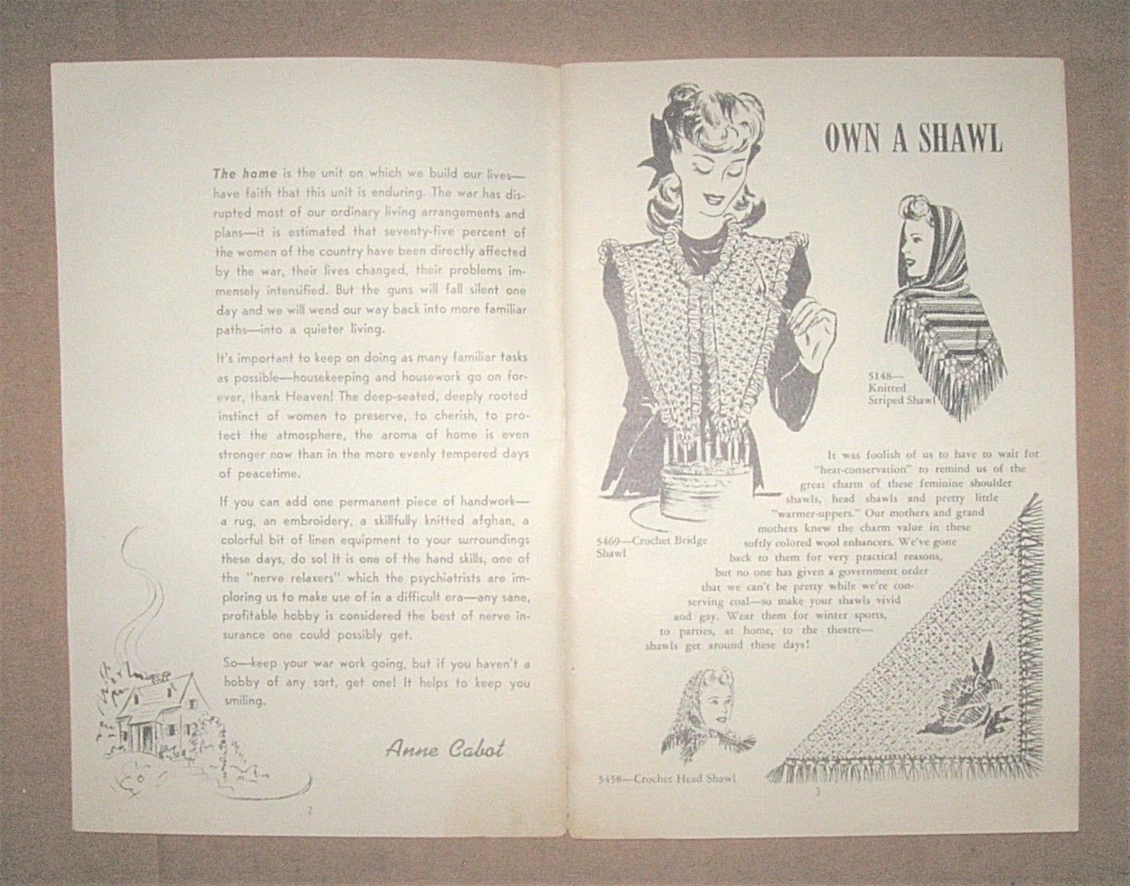 Vintage 1943 ANNE CABOT Fall Winter Album Mail Order Sewing Pattern Catalog