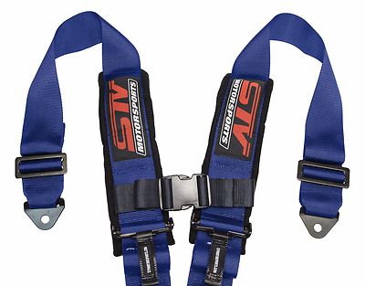 STV Motorsports Blue Seat Belt Harness 4-Point 3-Inch Universal Off-Road Racing