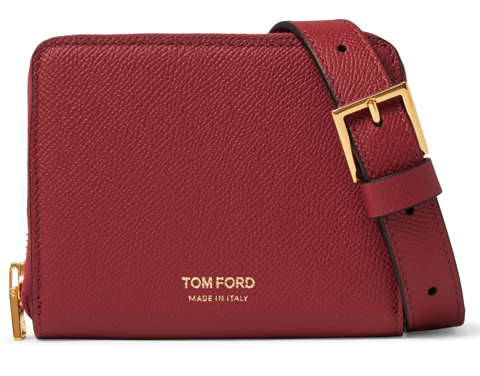 Pre-owned Tom Ford Lanyard Pouch Bag Neck Strap Coin Purse Wallet Card Case In Red