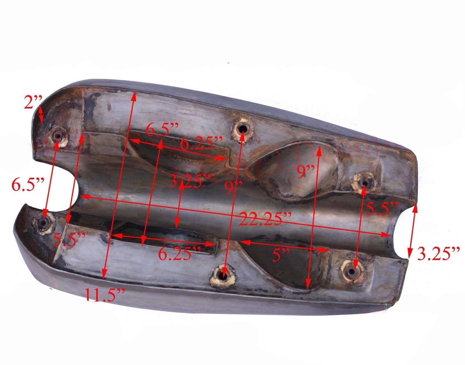 For Norton 750 850 Interstate Commando Gas Petrol Fuel Tank Raw Steel 