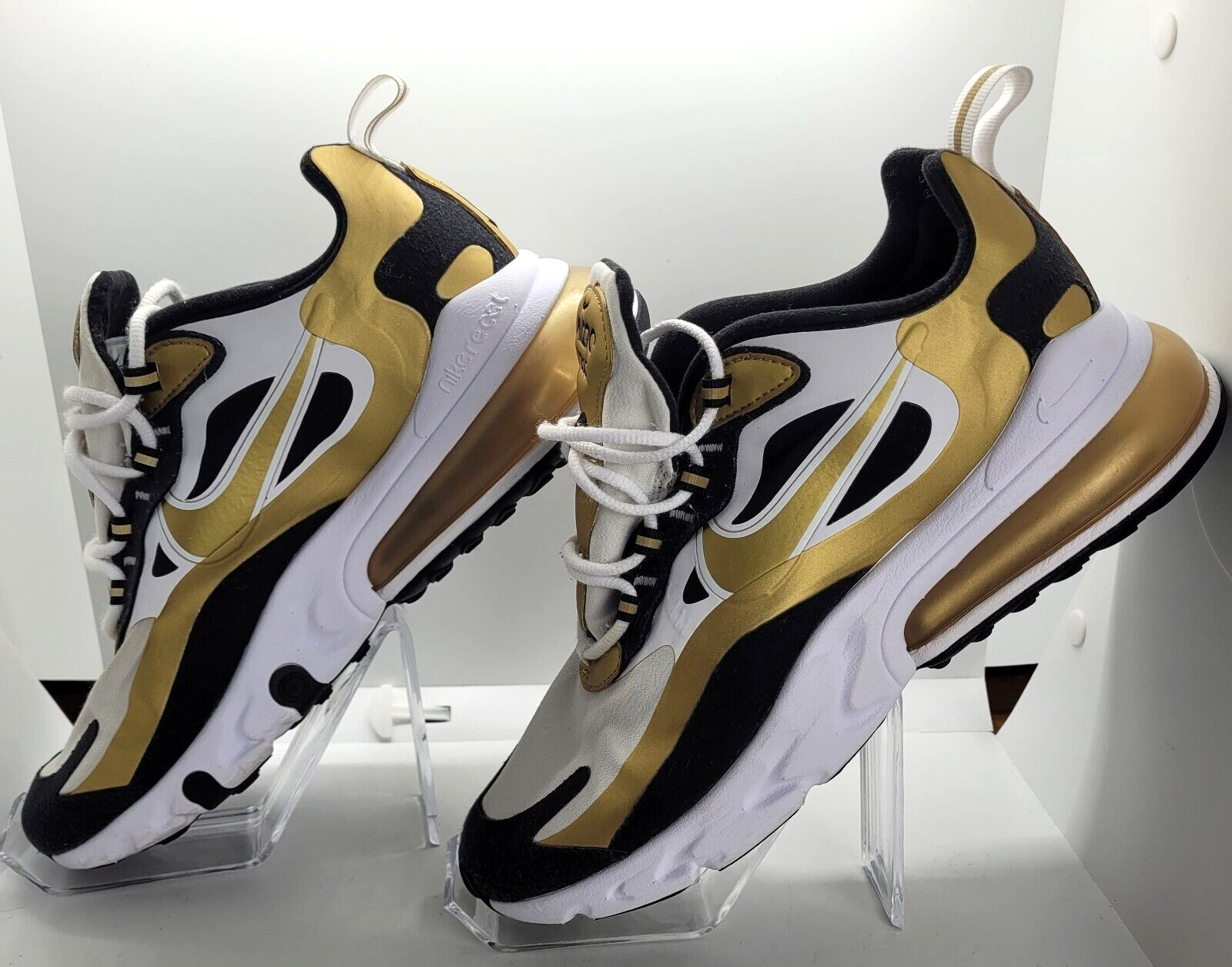Nike Air Max 270 React Mens SZ 8 Metallic Gold | eBay