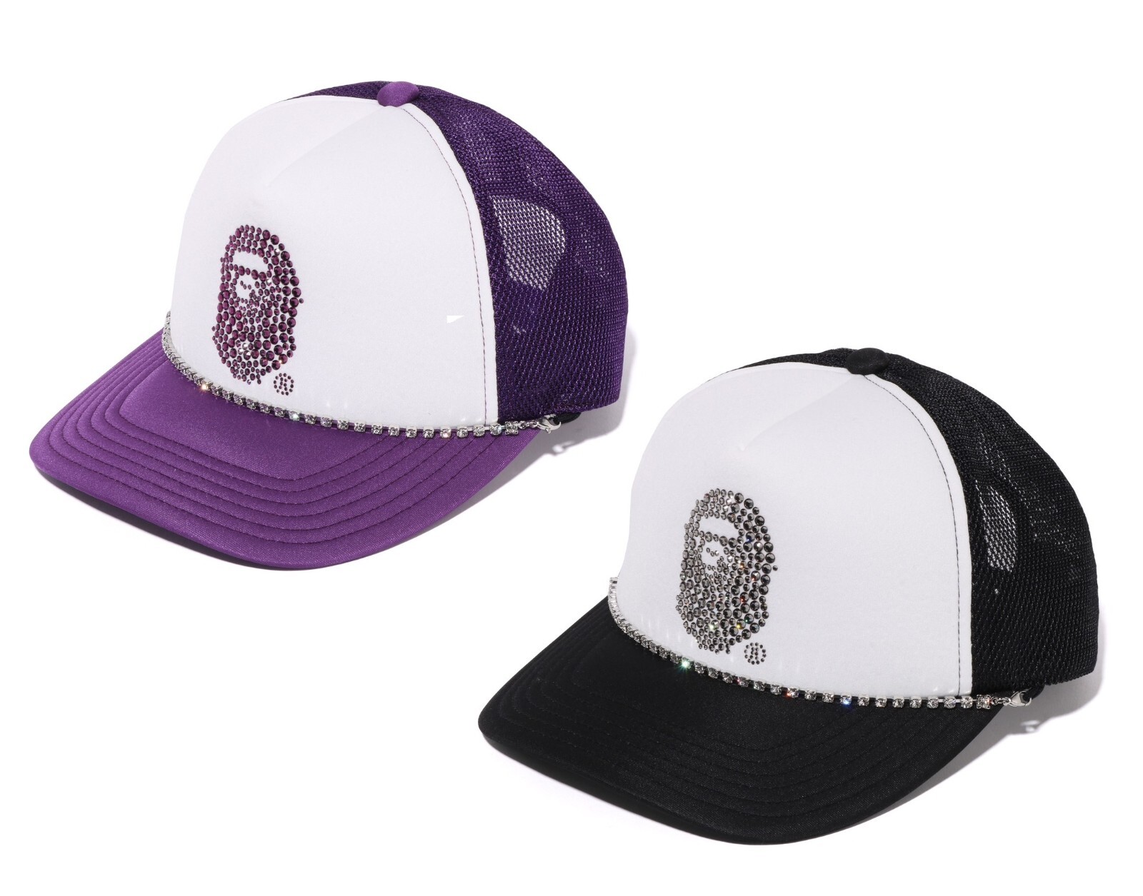 swarovski ape face ニット帽 ビーニー a bathing ape BAPE