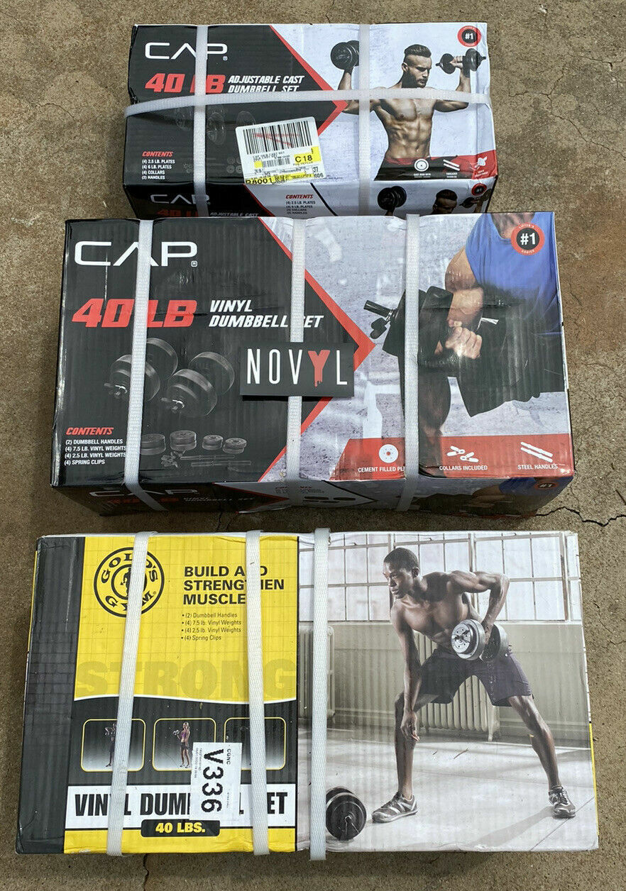 Same-Day Free Shipping! CAP 40 Lb Adjustable Cast Iron Dumbbell Weight Set