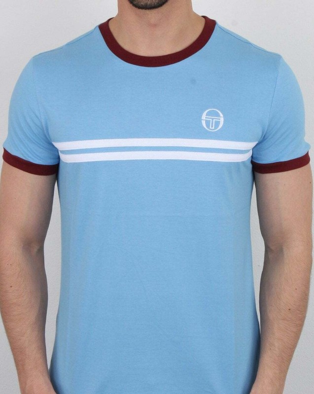 sergio tacchini tracksuit top claret and blue