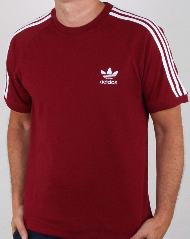 burgundy adidas t shirt