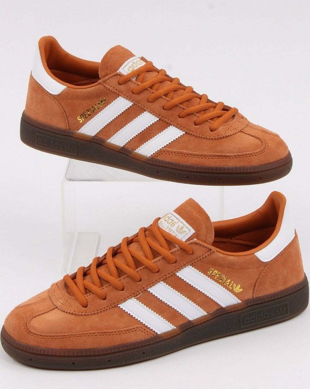 adidas Spezial Trainers in Tech Copper \u0026 White - orange, gum sole