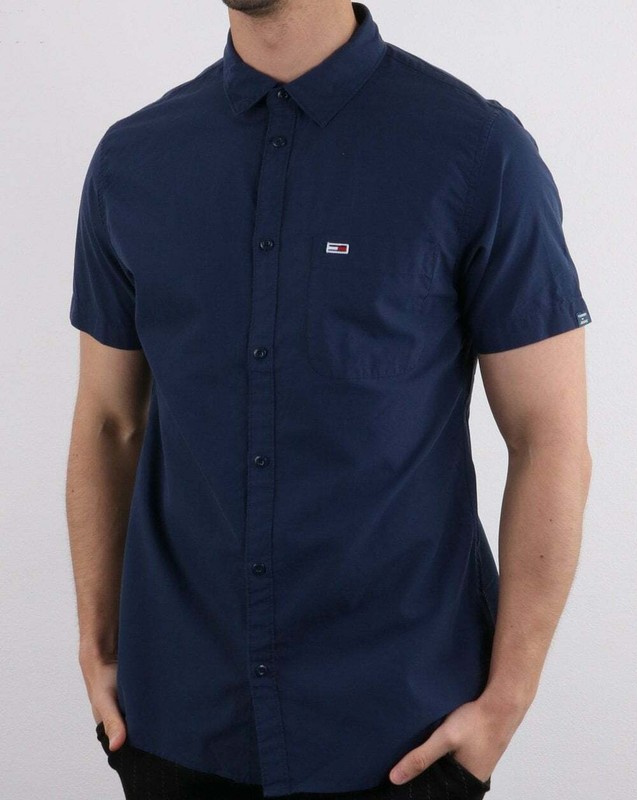 tommy hilfiger dark blue shirt