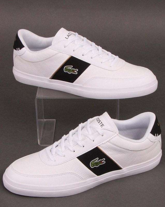 lacoste white tennis shoes