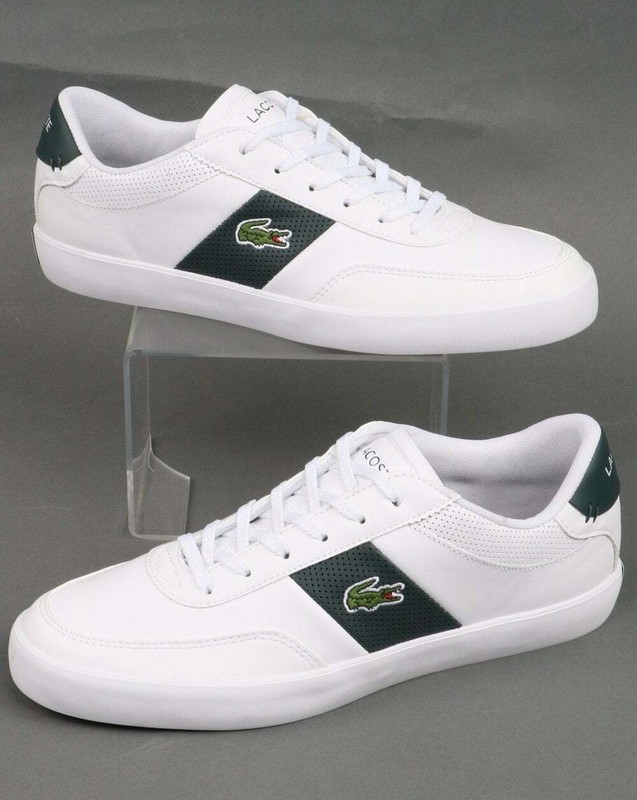 green lacoste trainers