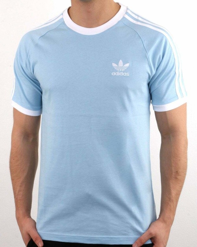 adidas sky blue t shirt