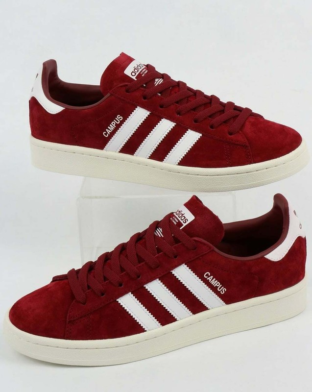adidas maroon trainers