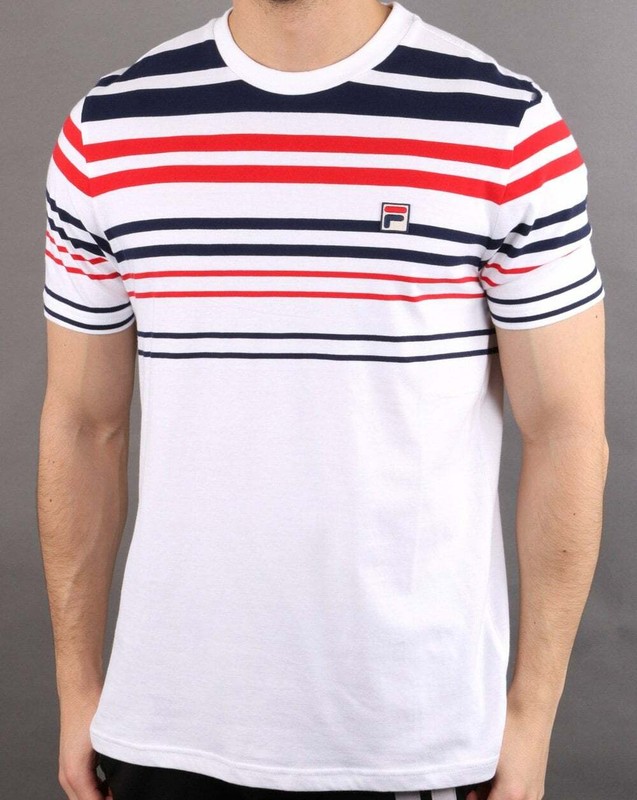 Fila Mk1 Settanta Polo en Blanc, Rouge & Bleu Marine BB1 Fila Mk1 Settanta Polo en Blanc, Rouge & Bleu Marine BB1