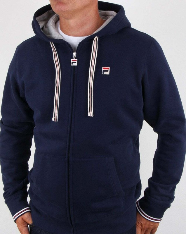 Fila Vintage Tenconi Hoody in Navy Blue 