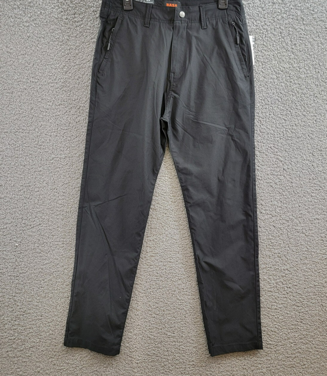 BASS OUTDOOR Straight-Fit Traveler Pants Men's 30 Caviar Zip Pockets Button Zip - Picture 2 of 19