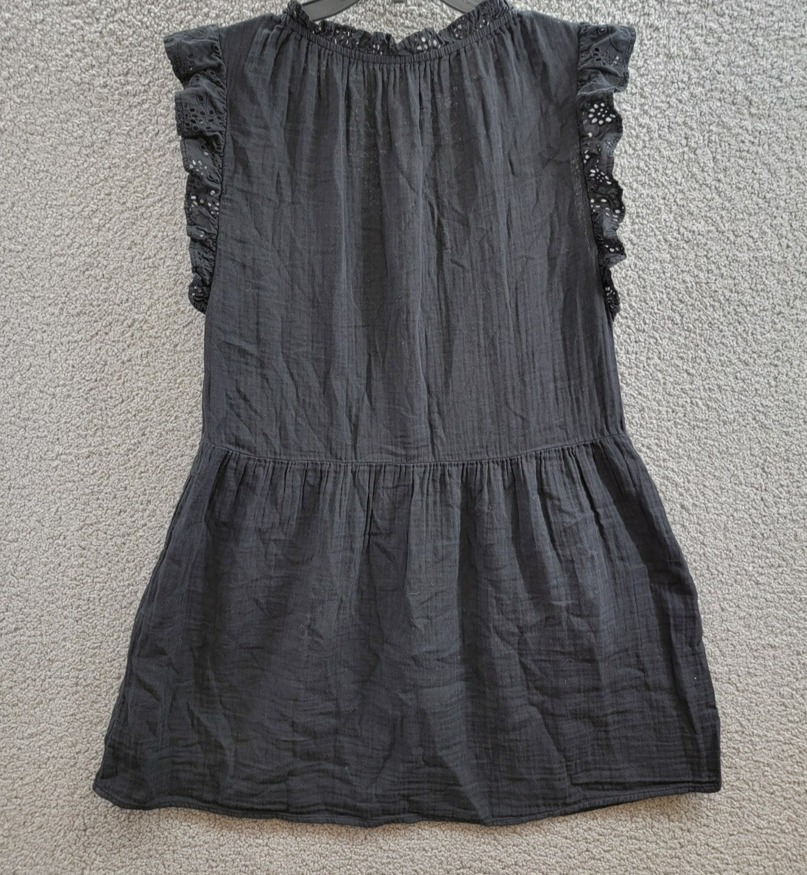 Velvet by Graham & Spencer Grace Ruffle Sleeve Mini Dress Women's S Black S/S - Picture 9 of 15