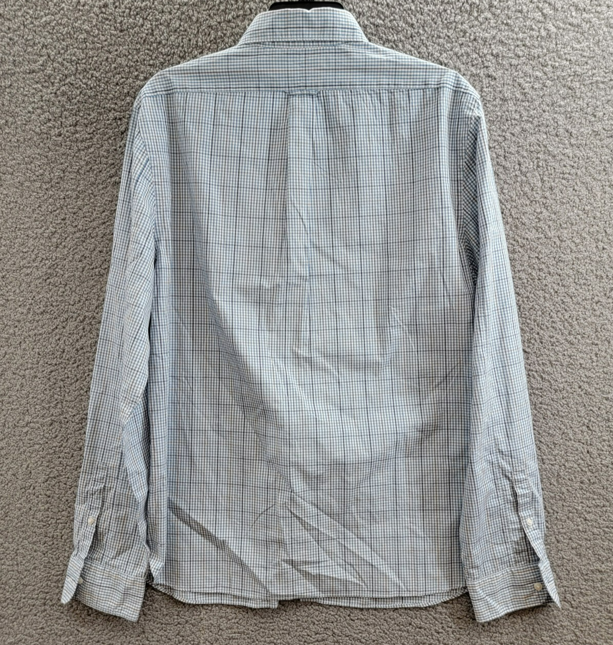 The Men's Store at Bloomingdale's Stretch Slim Fit Button Up Shirt Men's L Slate - Picture 12 of 17