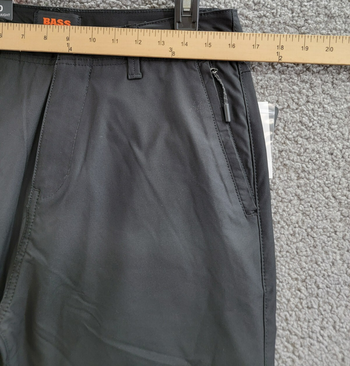 BASS OUTDOOR Straight-Fit Traveler Pants Men's 30 Caviar Zip Pockets Button Zip - Picture 5 of 19