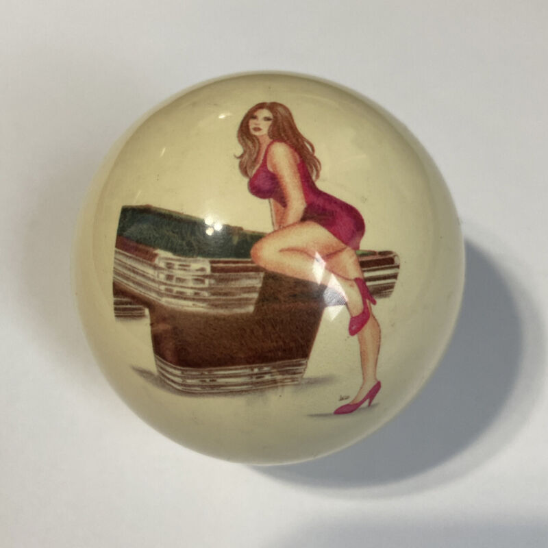 Pink Dress Pin-Up Cue Ball for Pool/Billiards Cool and Unique!