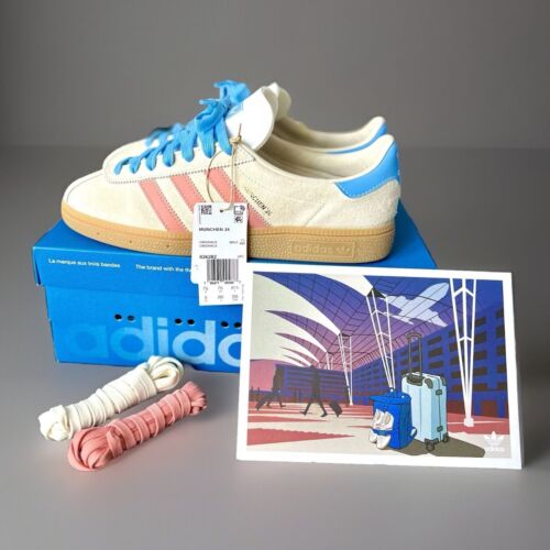 Adidas Munchen 24 Size 8 Mens Shoes ILG6282 Wonder Clay Blue Adidas Munchen 24 Size 8 Mens Shoes ILG6282 Wonder Clay Blue