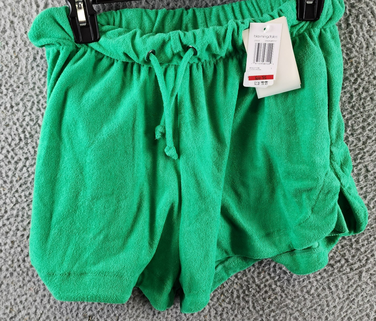 Elan Elastic Waistband Swim Cover Up Shorts Women's S Green Bright Solid Pull On - Picture 12 of 19