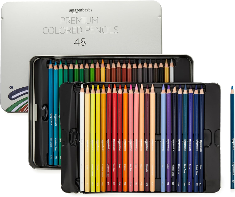 - Premium Colored Pencils, Soft Core, 48 Count (Pack of 1), 