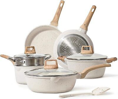Carote 10 Pcs Pots and Pans Set Nonstick Granite Induction Kitchen Cookware Sets