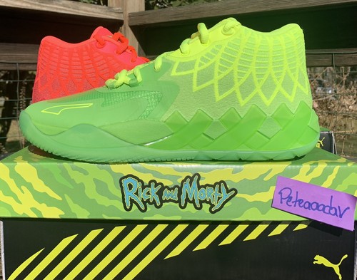 Pre-owned Puma Lamelo Ball  Mb.01 Rick And Morty Men's 11.5 Brand In Red