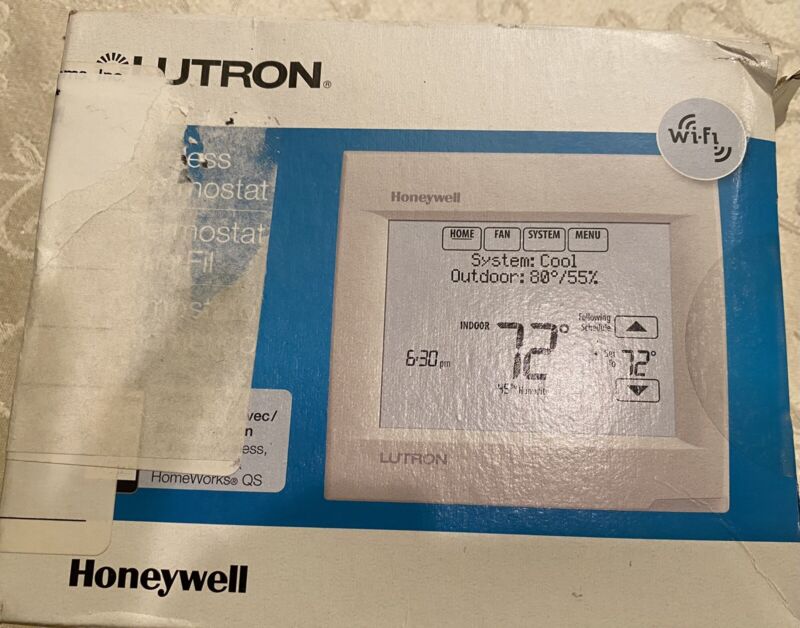 Lutron L-HWLV2-WIFI Honeywell Thermostat Controller - White. (NEW)