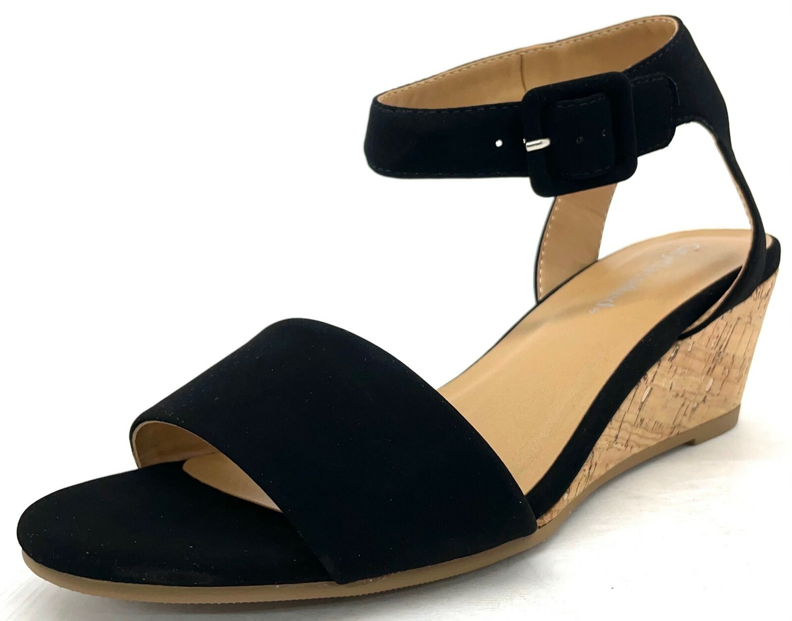 

Женские черные босоножки на танкетке с открытым носком CUDDLE Cityclassified, Черный, Open Toe