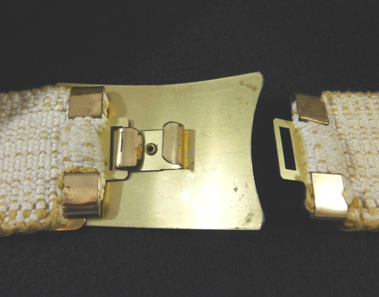 Vintage Belt Snake Skin Stretch Gold Tone