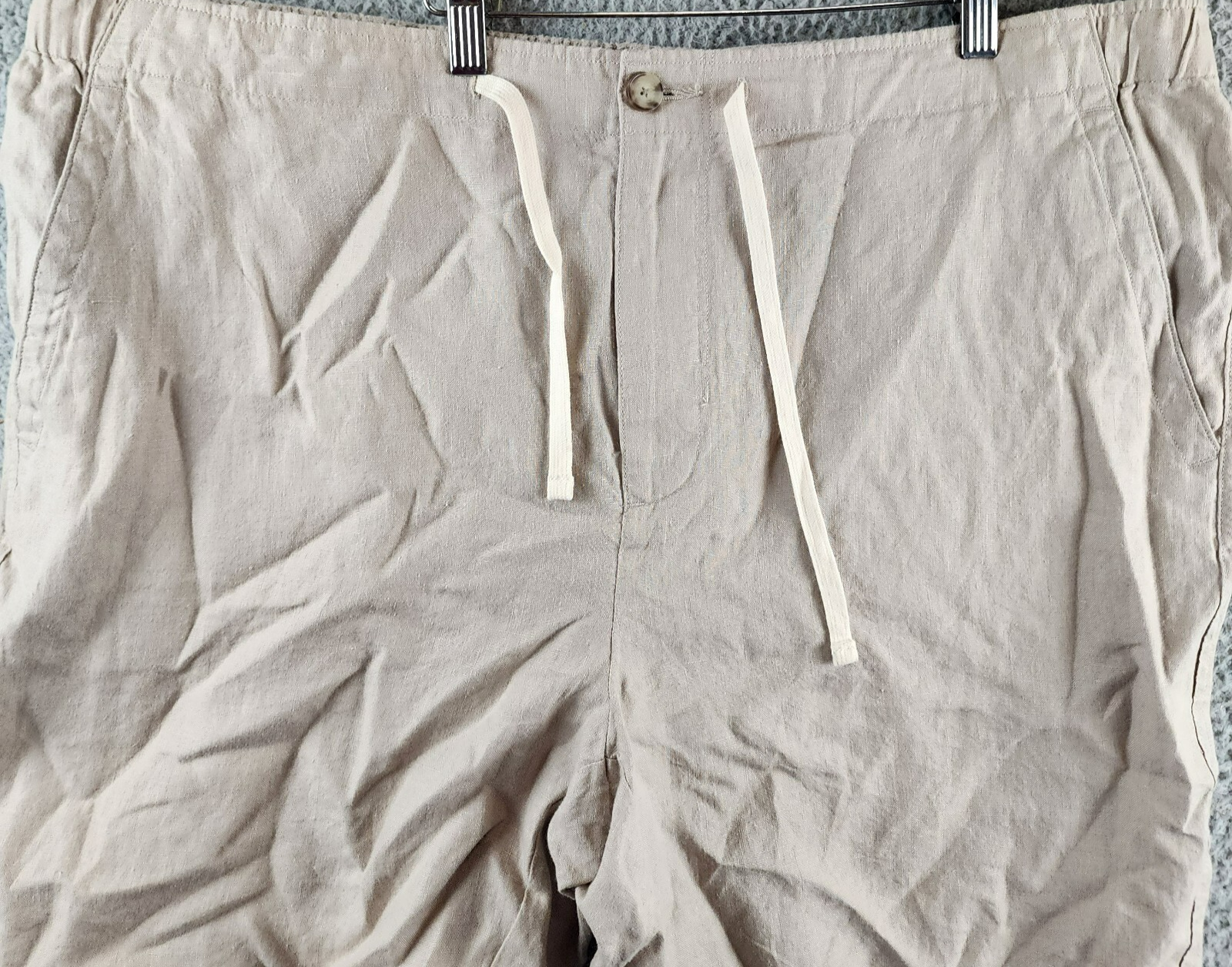 Vince Lightweight Hemp Shorts Men's XXL Beach Sand Drawstring Button Zipped - Picture 4 of 16