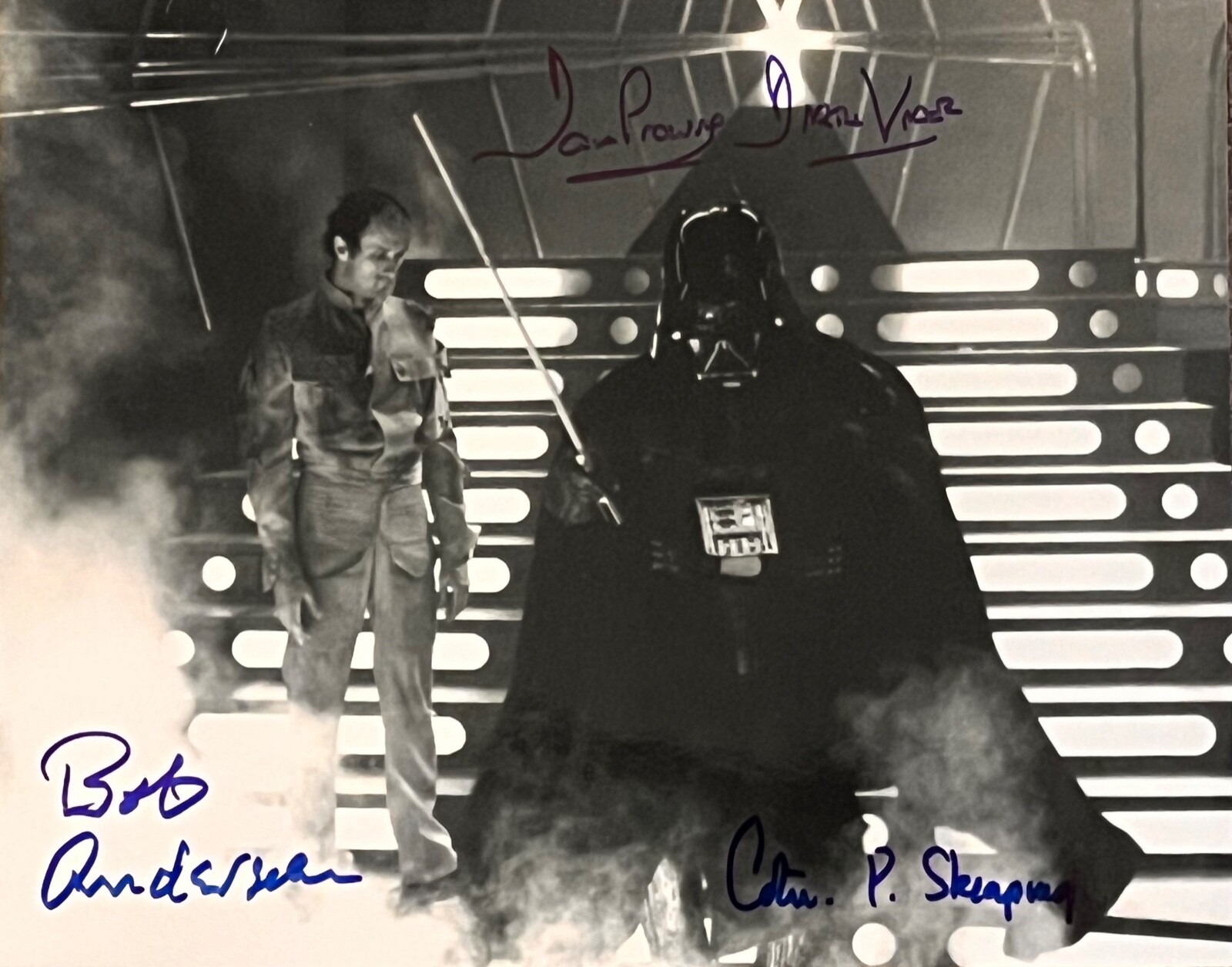 Star Wars Darth Vader　メッセージ&直筆サイン Bob Anderson Dave Prowse Skeaping Star Wars Autographed