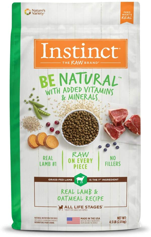 Instinct Be Natural Real Lamb & Oatmeal Recipe Natural Dry Dog Food, 4.5 Lb. Bag