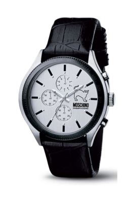 Moschino Uhr Herrenuhr Chronograph Let's Turn Edelstahl Silber MW0067